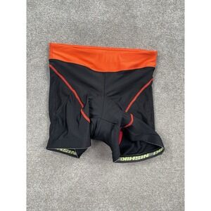 Nishiki Men's Padded Bike Shorts Size Medium Black Red Cycling